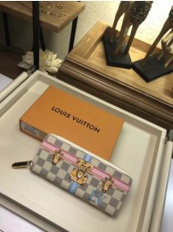 Louis vuitton original Damier Azur ZIPPY CLEMENCE Wallet N60109 JH00097iZ32