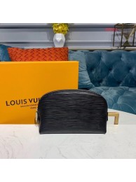 Louis vuitton original Epi Leather COSMETIC POUCH PM M52030 black JH00927NA21