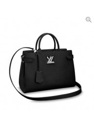 Louis Vuitton original Epi Leather Montaigne Tote Bag MM 54810 black JH00561Nk59