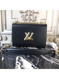 Louis vuitton original epi leather TWIST MM M50332 black JH01965gs78