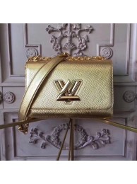 Louis vuitton original epi leather TWIST MM M50332 gold JH01961fH28