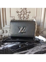 Louis vuitton original epi leather TWIST MM M50332 Silver grey JH01957VO77