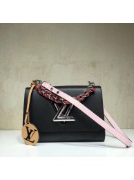 Louis vuitton original epi leather TWIST MM M52503 black JH01659hn36
