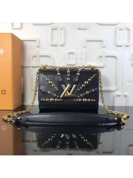 Louis vuitton original epi leather TWIST MM M52510 black JH01548Ug45