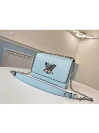 Louis vuitton original epi leather TWIST MM M66119 sky blue JH00581WA43