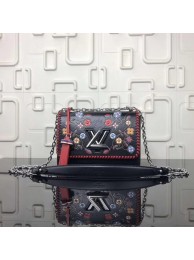 louis vuitton original epi leather twist Monogram flower M50282 black JH00263ul51