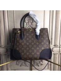 louis vuitton original Leather Monogram Canvas Tote Bag M41597 black JH00436WA48