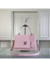 Louis Vuitton original litchi leather tote bag 50250 pink JH01087um78