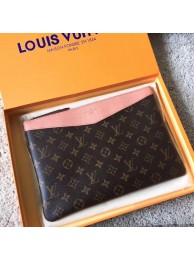 Louis vuitton original Monogram Canvas DAILY POUCH M62048 pink JH01275DO87