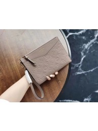 Louis Vuitton Original Monogram Empreinte Clutch bag MELANIE M68705 grey JH00584zr86