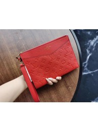 Louis Vuitton Original Monogram Empreinte Clutch bag MELANIE M68705 red JH00586MT15