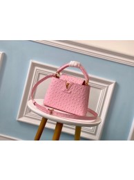 Louis vuitton original Ostrich pattern CAPUCINES Mini M44611 Eau de Rose JH01046Kn56