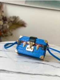 Louis vuitton original PETITE MALLE N92049 blue JH00074ym68