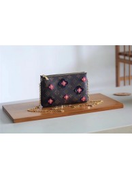 Louis Vuitton Original POCHETTE DOUBLE ZIP M63905 black JH01314dC47