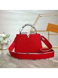 Louis vuitton original taurillon leather Capucines BB M48865 red JH01035Aa30