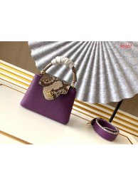 Louis Vuitton Original Taurillon leather CAPUCINES BB M95509 purple JH00723Pg44