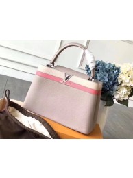 Louis vuitton original taurillon leather Capucines M48864 gray JH00498dA83