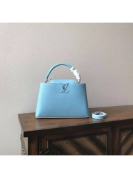 Louis vuitton original taurillon leather Capucines M48864 sky blue JH00335bR82