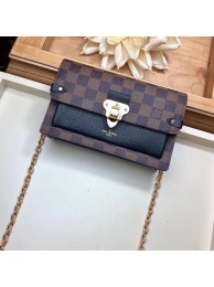 Louis Vuitton original VAVIN CHAIN WALLET N60237 black JH01220Js36