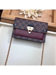 Louis Vuitton original VAVIN CHAIN WALLET N60237 Lie de Vin JH01219IZ26