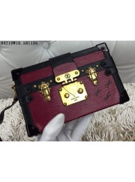 Louis Vuitton Petite Malle Epi Leather Bag 94219 Burgundy JH01148Sy67