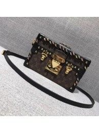 Louis Vuitton Petite Malle Monogram Canvas Bag 40273 black JH00686Nu37