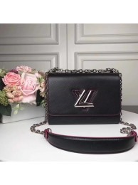 Louis Vuitton TWIST Original leather Shoulder Bag M50280 black with rose JH00588Za30