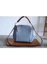 Luxury Imitation Louis Vuitton original Mahina Leather BABYLONE CHAIN BB M53153 BLEU HORIZON PUMPKIN JH01166Pn88