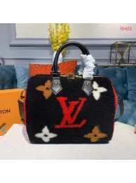 Luxury Louis vuitton original SPEEDY 25 wool M55423 black&red JH00681Kv15