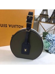 Luxury Louis Vuitton PETITE BOITE CHAPEAU M43510 Dark green with white JH00482hU18