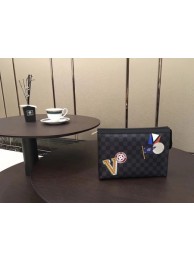 New Louis Vuitton POCHETTE VOYAGE N64442 black JH00647rZ14