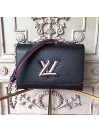 Replica 1:1 Louis vuitton original epi leather TWIST MM M50332 black&rose JH01964YC47