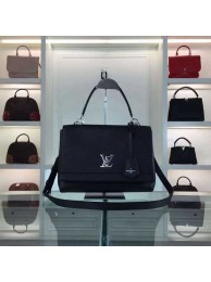 Replica 2015 louis vuitton soft calf leather lockme II M50250 black(original leather) JH01138lx86