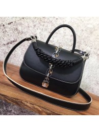 Replica 2017 louis vuitton original leather chain it bag pm M54619 black JH00774zS17