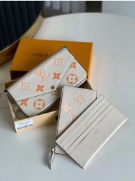 Replica Cheap Louis Vuitton FELICIE POCHETTE M80498 Cream & Saffron JH00207EJ51