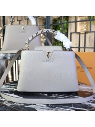 Replica Louis Vuitton CAPUCINES PM M52388 light gray JH01412Aj18
