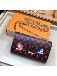 Replica Louis Vuitton Monogram Canvas Twist Chain Wallet M63888 orange JH01439EX20