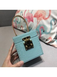 Replica Louis Vuitton Monogram Vernis Original BLEECKER BOX M52464 Light blue JH01574Ip92