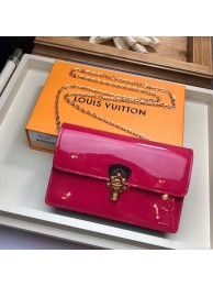 Replica Louis Vuitton Original CHERRYWOOD CHAIN WALLET M63306 rose JH01342eG43