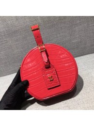 Replica Louis Vuitton original Croco Leather petite boite chapeau M43516 red JH00412ho28