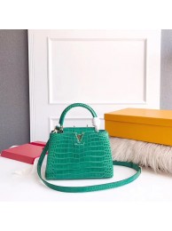 Replica Louis vuitton original crocodile CAPUCINES PM M94587 green JH01494qE46