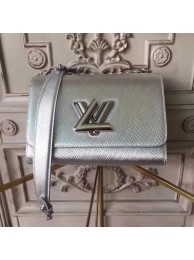 Replica Louis vuitton original epi leather TWIST MM M50332 silver JH01958lx86