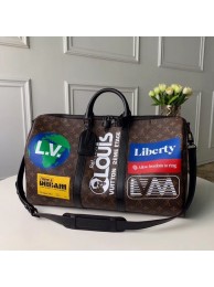 Replica Louis vuitton original KEEPALL BANDOULIERE 50 M44643 M44642 Chestnut JH00984Ip92