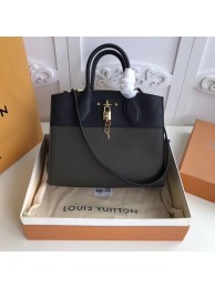 Replica Louis Vuitton Original Leather CITY STEAMER PM M55062 Apricot&Black JH00868BL42