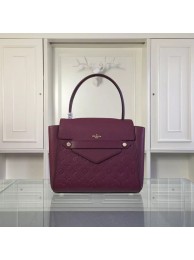 Replica Louis Vuitton original leather embossing tote bag 50438 purple JH01078GC56