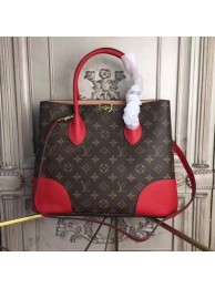 Replica louis vuitton original Leather Monogram Canvas Tote Bag M41597 red JH00435Hw86