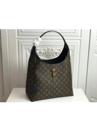 Replica Louis vuitton original monogram canvas flower hobo bag M43545 black JH00221Qz32