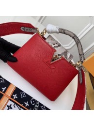 Replica Louis vuitton original taurillon leather Capucines Mini N95509 red JH01021vf92