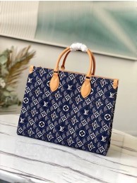 Replica Louis Vuitton SINCE 1854 Onthego medium tote bag M57396 blue JH00231vX33