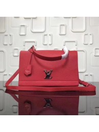 Replica Louis vuitton soft original calf leather LOCKME BB Bag M50250 red JH00276Ha32